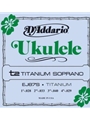 D'Addario EJ87S Titanium Ukulele Strings, Soprano